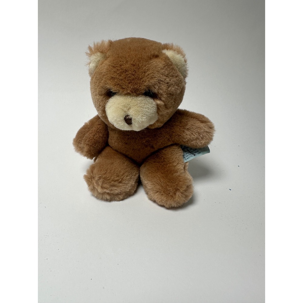 Vintage 1985 Mattel Emotionsâ Brown Teddy Bear Plush Small G4050 Stuffed Animal